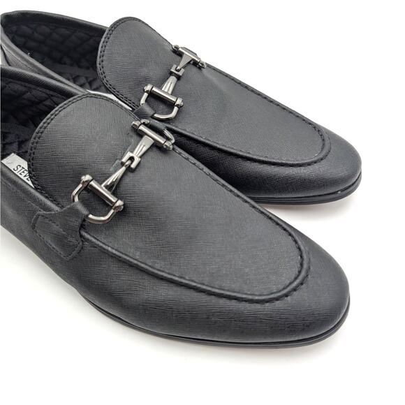 Steve Madden Mez Almond Toe Slip-On Loafer Shoes Men's Black Size US8 EU41 - Picture 12 of 13